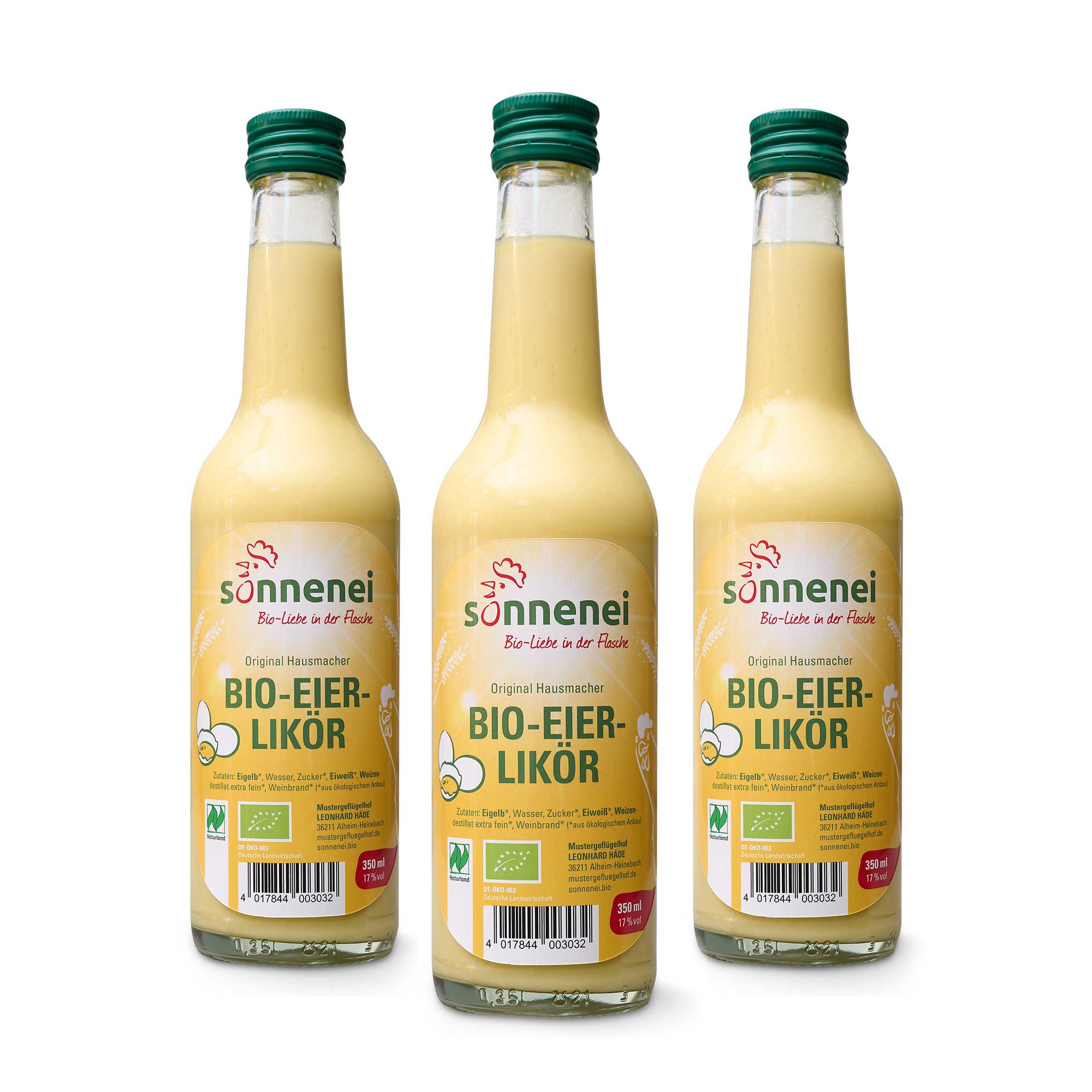 3 Flaschen Bio-Eierlikör zum Vorteilspreis
