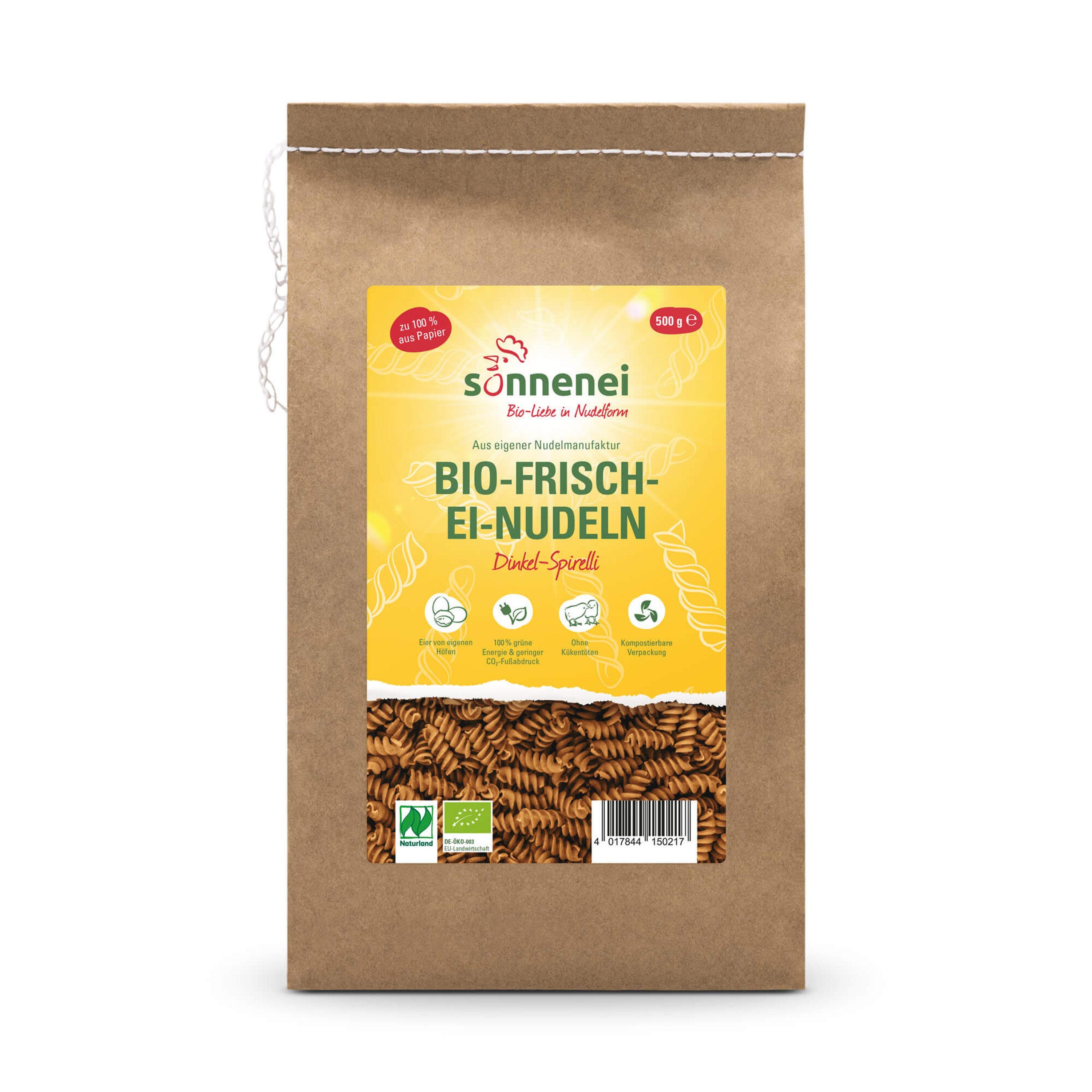 Bio-Dinkelnudeln Spirelli 500 g